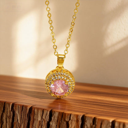 Round Necklace For Elegant Style In Golden Color