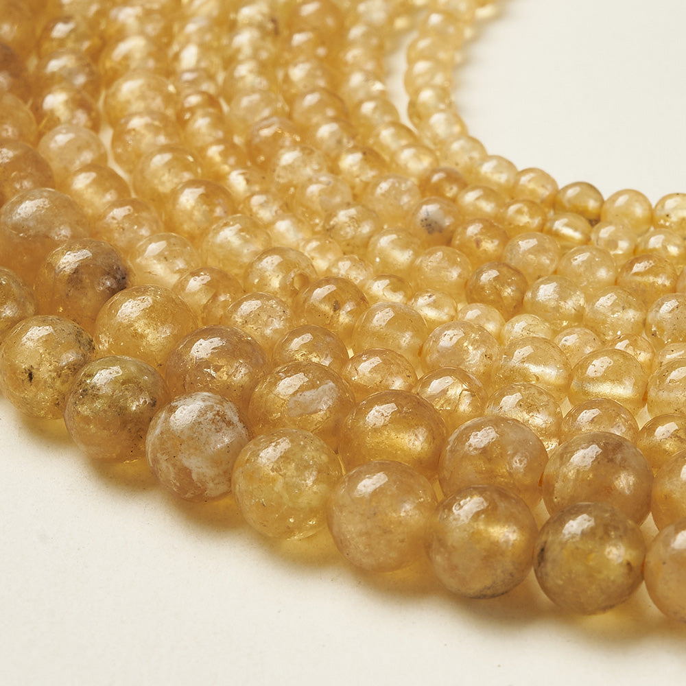 Round Natural Stone Beads With Smooth Finish And Hole Under 1mm, 1 Strand Package, Handmade Jewelry Making Beads