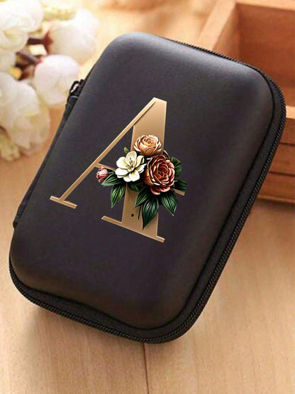 Unisex Square Polyester Digital Bag Featuring Letter Pattern, Waterproof Small Square Bag