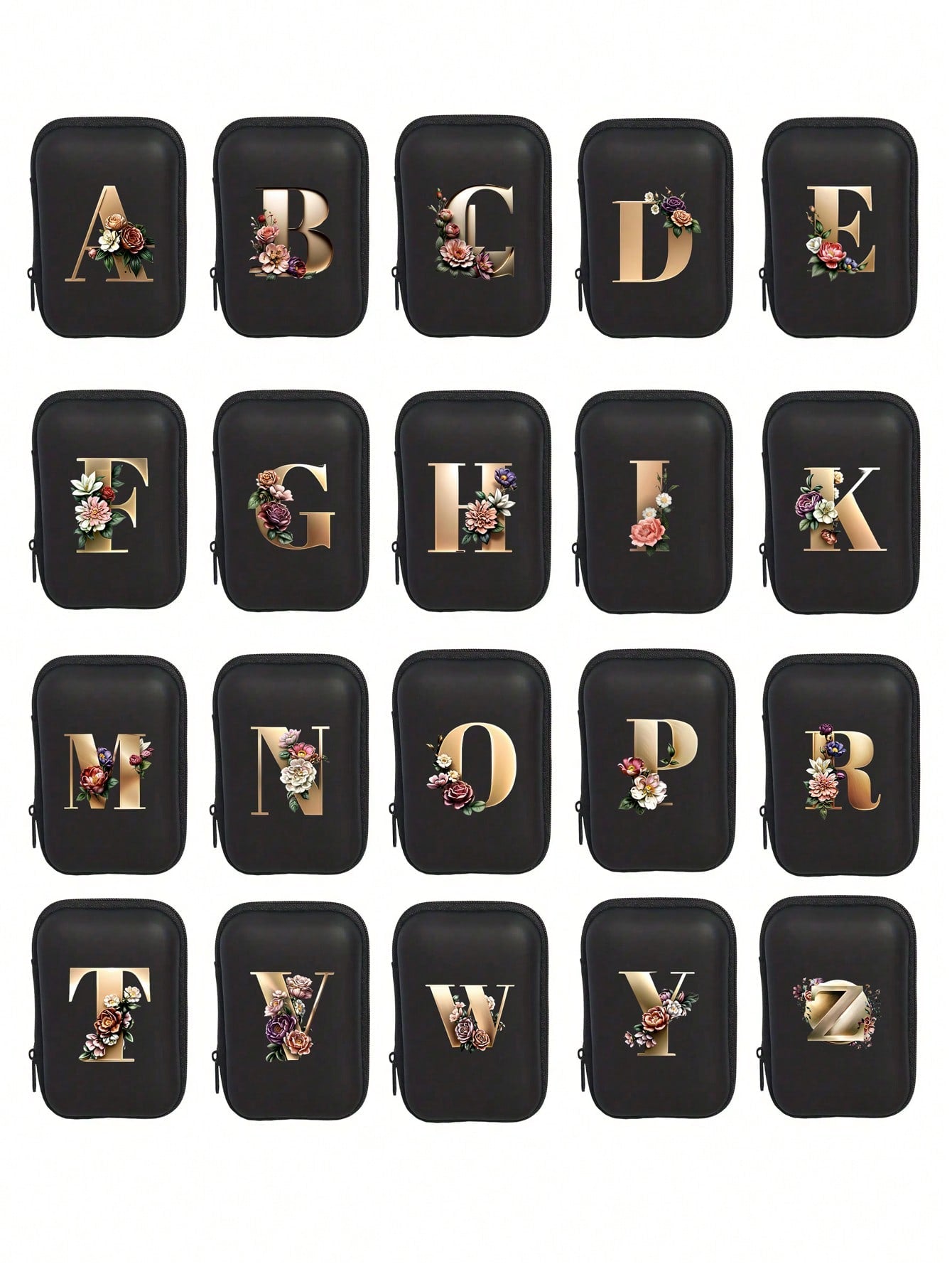 Unisex Square Polyester Digital Bag Featuring Letter Pattern, Waterproof Small Square Bag