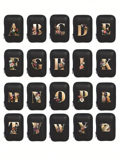 Unisex Square Polyester Digital Bag Featuring Letter Pattern, Waterproof Small Square Bag