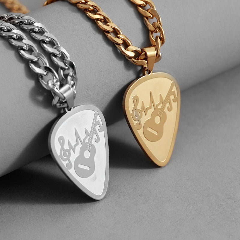 Notes Necklace For Men And Women Made Of Durable Titanium Steel In Steel Color