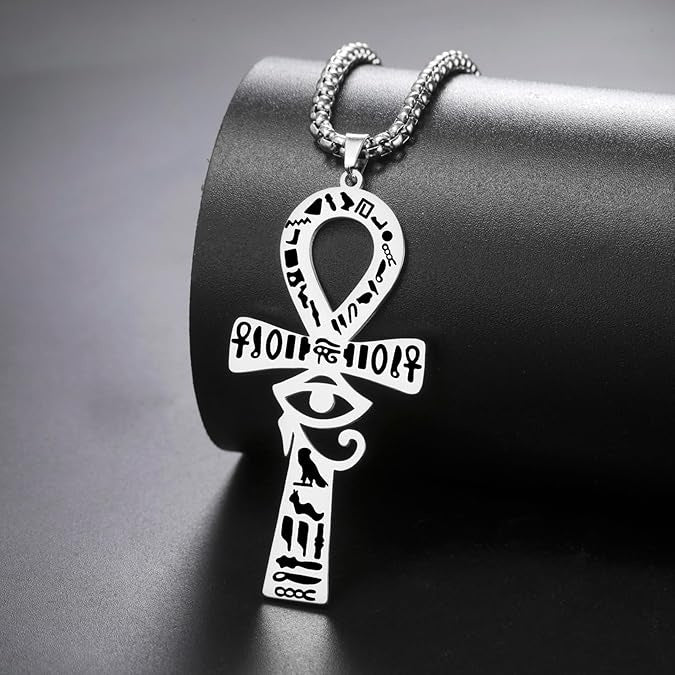 Cross Necklace For Men And Women In Steel Color, 1 Piece Pendant Jewelry