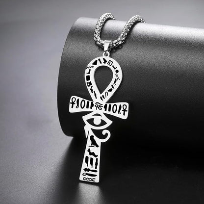 Cross Necklace For Men And Women In Steel Color, 1 Piece Pendant Jewelry