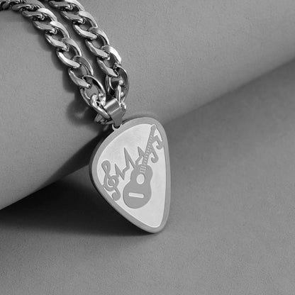 Notes Necklace For Men And Women Made Of Durable Titanium Steel In Steel Color