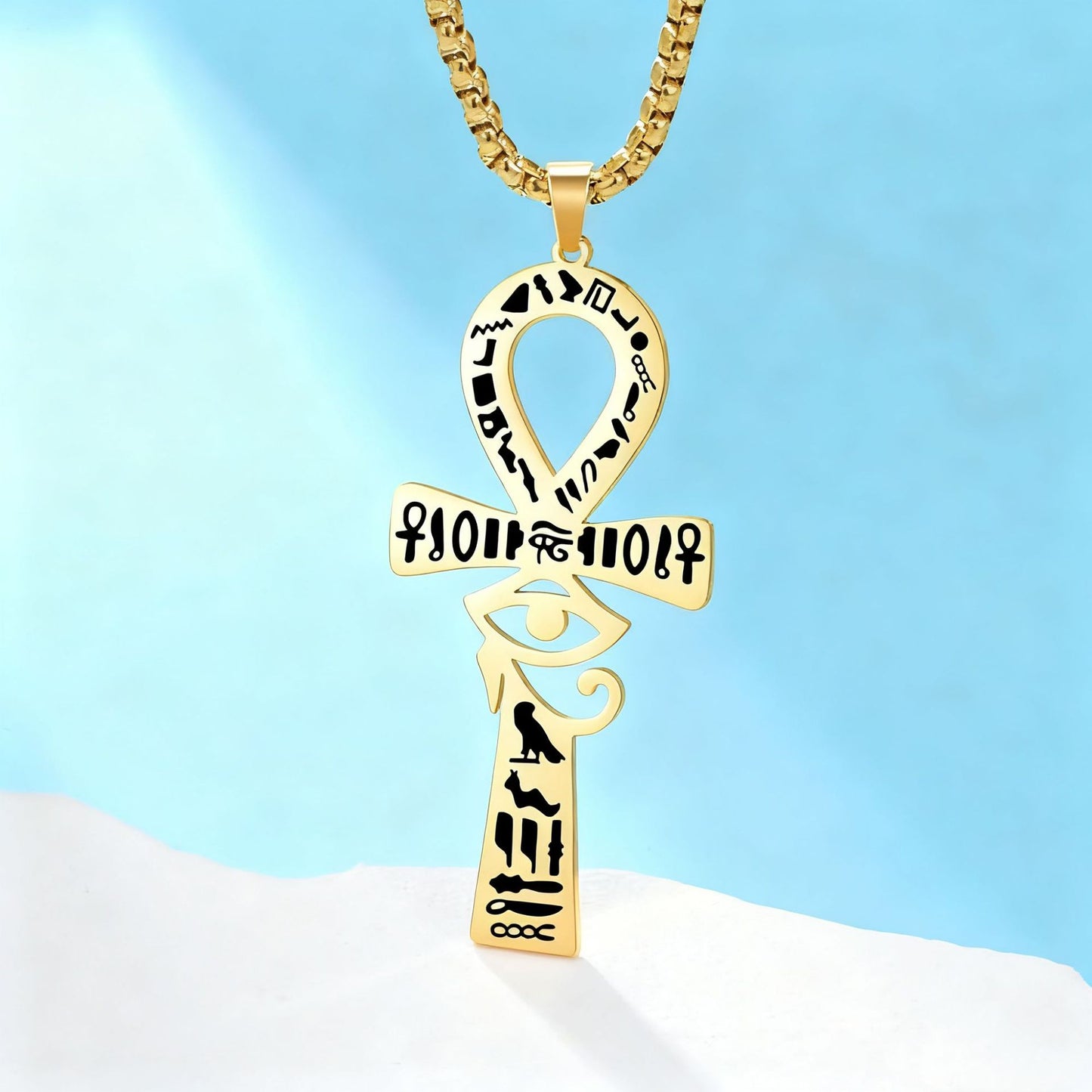 Cross Necklace For Men And Women In Steel Color, 1 Piece Pendant Jewelry