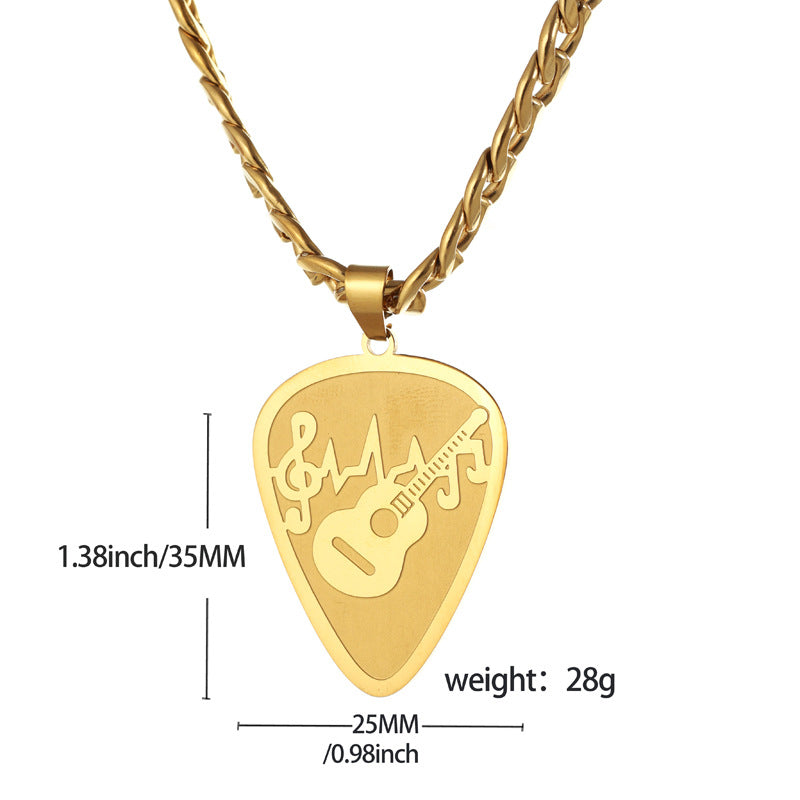 Notes Necklace For Men And Women Made Of Durable Titanium Steel In Steel Color