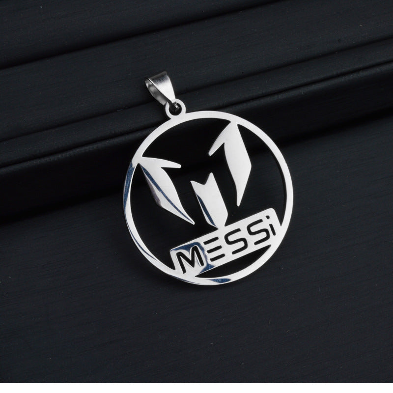 Hip-Hop Style Football Necklace For Unisex Featuring Steel Color, Perfect For Football World Cup Fans
