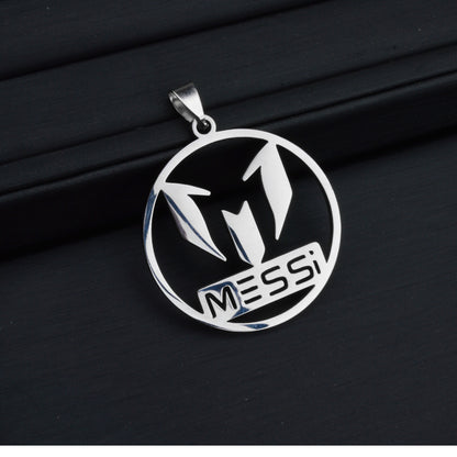 Hip-Hop Style Football Necklace For Unisex Featuring Steel Color, Perfect For Football World Cup Fans