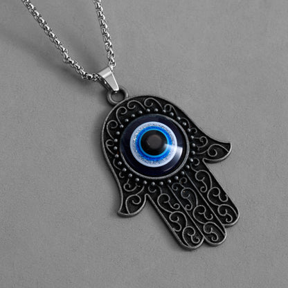 Devil's Eye Necklace In Silver, Perfect For Stylish And Unique Accessories