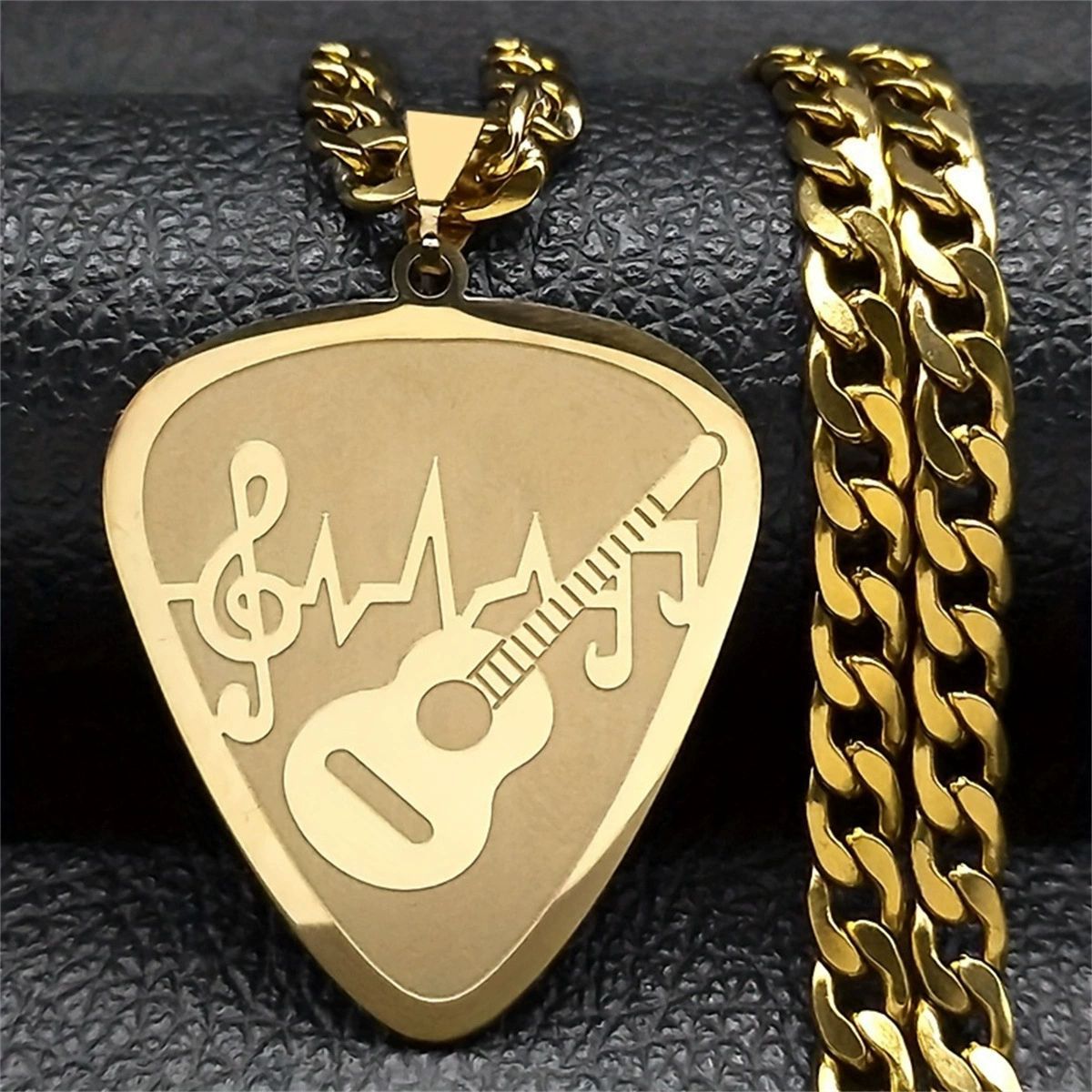 Notes Necklace For Men And Women Made Of Durable Titanium Steel In Steel Color