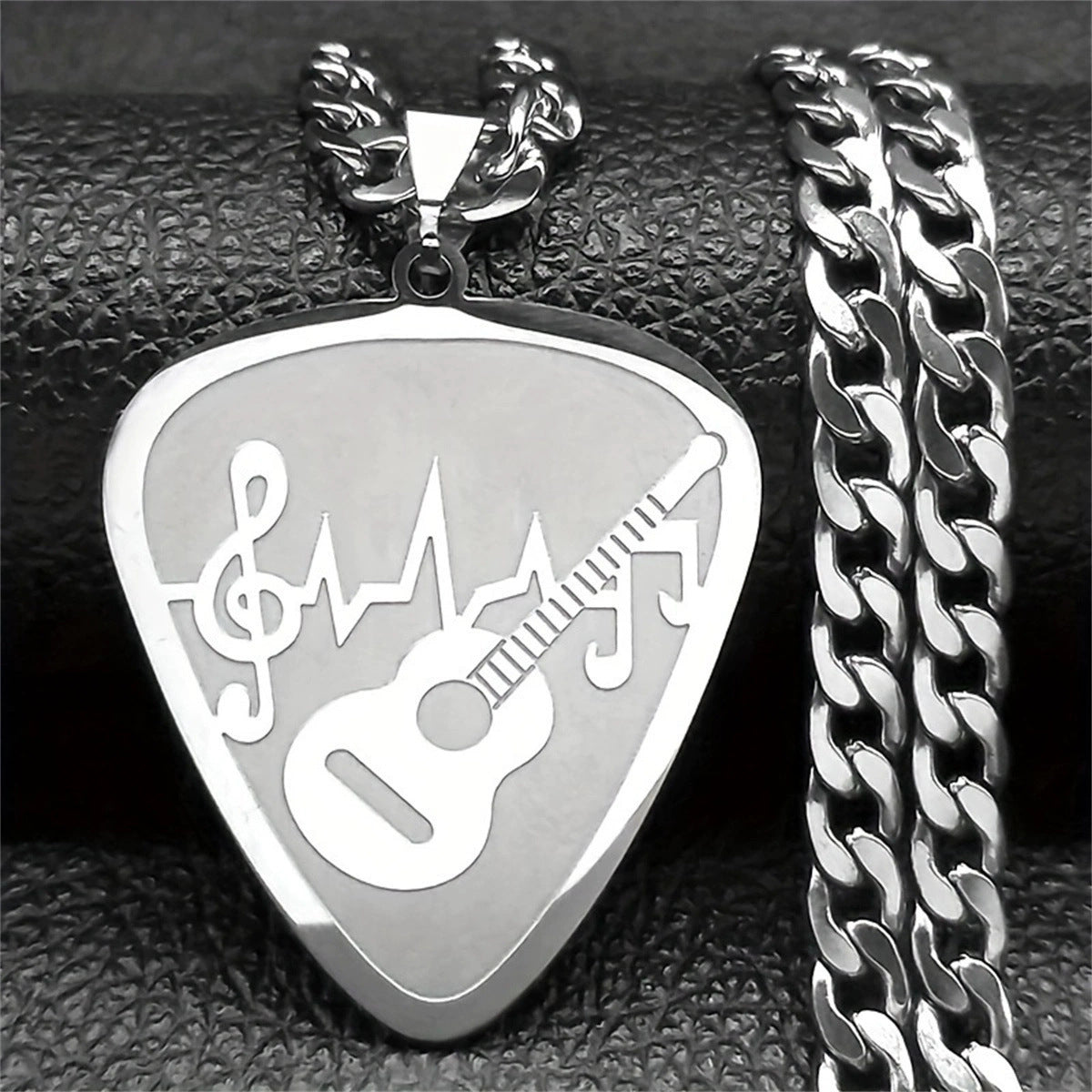 Notes Necklace For Men And Women Made Of Durable Titanium Steel In Steel Color