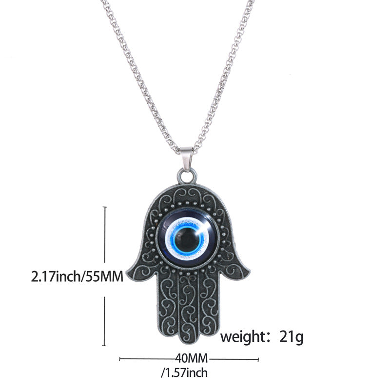 Devil's Eye Necklace In Silver, Perfect For Stylish And Unique Accessories
