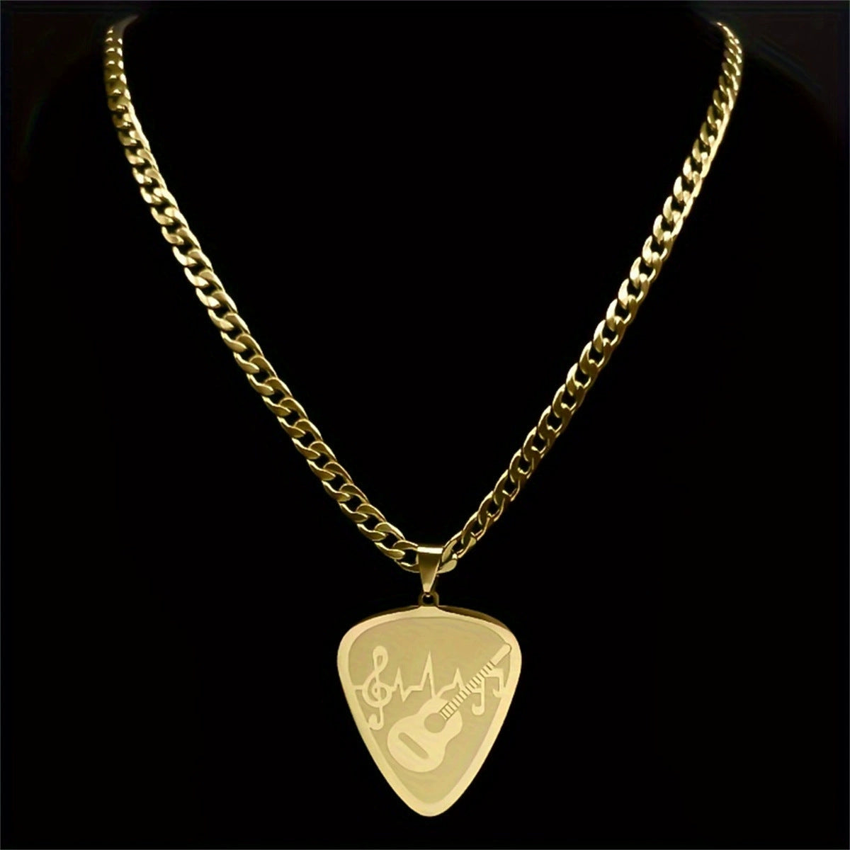 Notes Necklace For Men And Women Made Of Durable Titanium Steel In Steel Color
