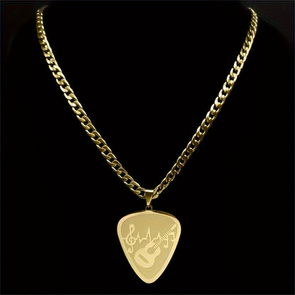 Notes Necklace For Men And Women Made Of Durable Titanium Steel In Steel Color