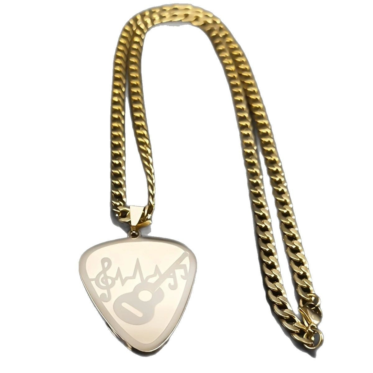 Notes Necklace For Men And Women Made Of Durable Titanium Steel In Steel Color