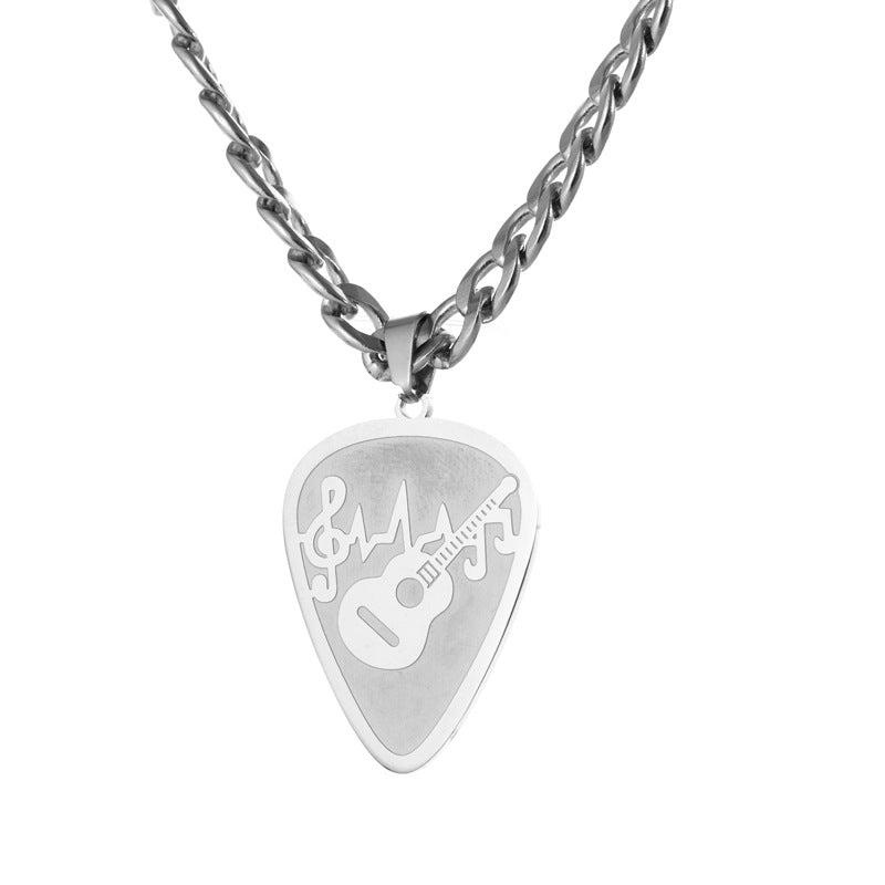 Notes Necklace For Men And Women Made Of Durable Titanium Steel In Steel Color