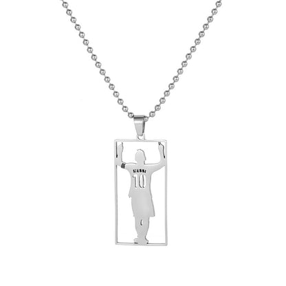 Hip-Hop Style Football Necklace For Unisex Featuring Steel Color, Perfect For Football World Cup Fans