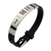 Cristiano Ronaldo Stainless Steel Silicone Bracelet