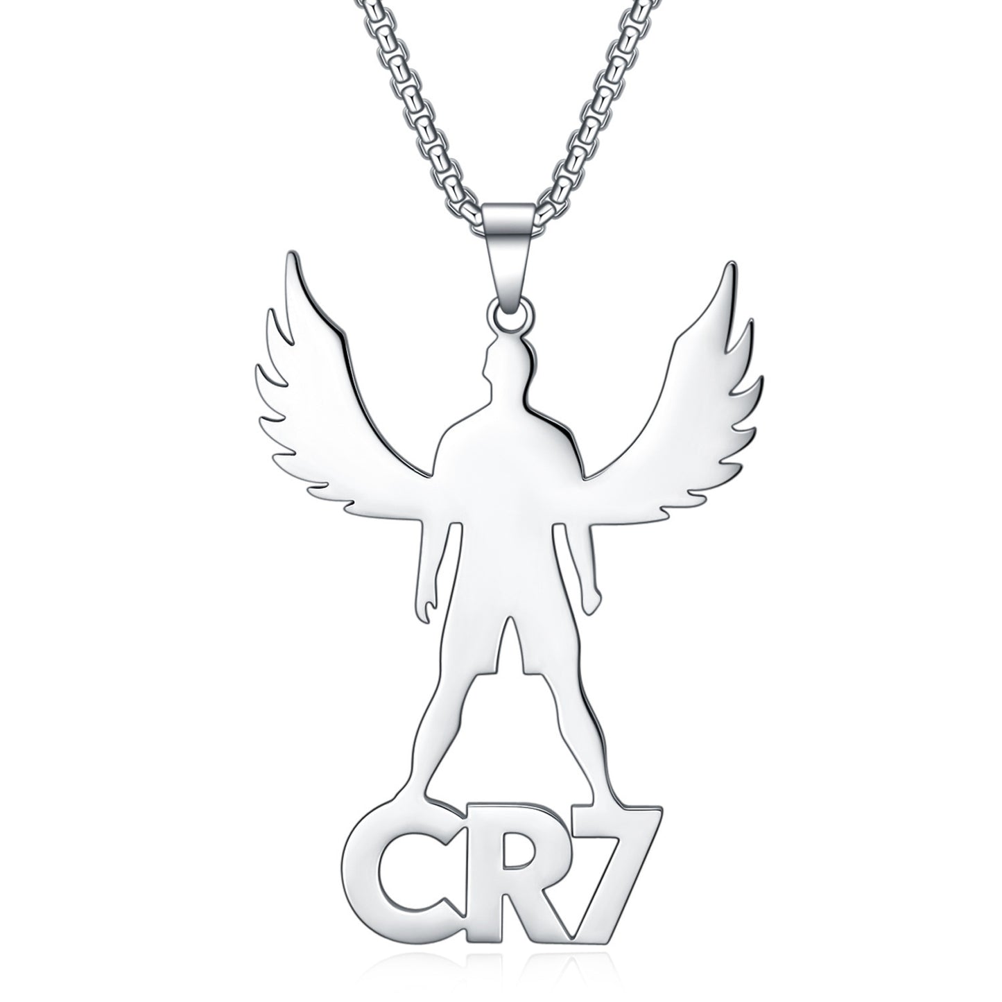 Hip-Hop Style Football Necklace For Unisex Featuring Steel Color, Perfect For Football World Cup Fans