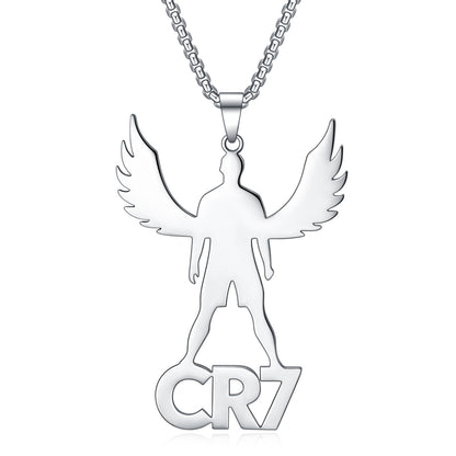 Hip-Hop Style Football Necklace For Unisex Featuring Steel Color, Perfect For Football World Cup Fans