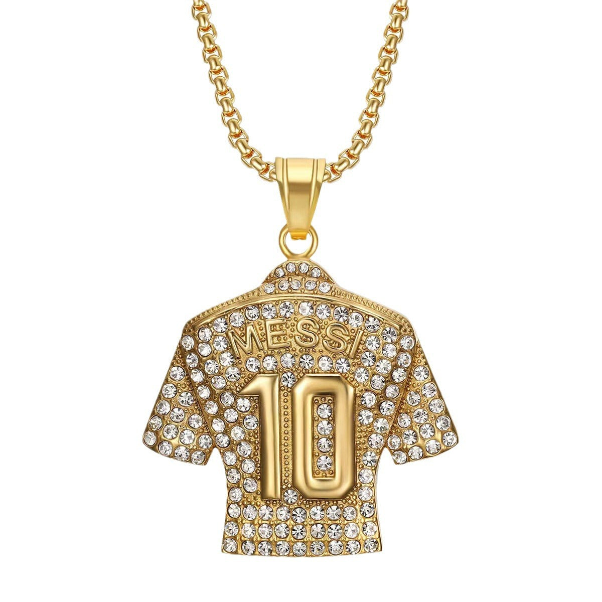 Hip-Hop Style Football Necklace For Unisex Featuring Steel Color, Perfect For Football World Cup Fans