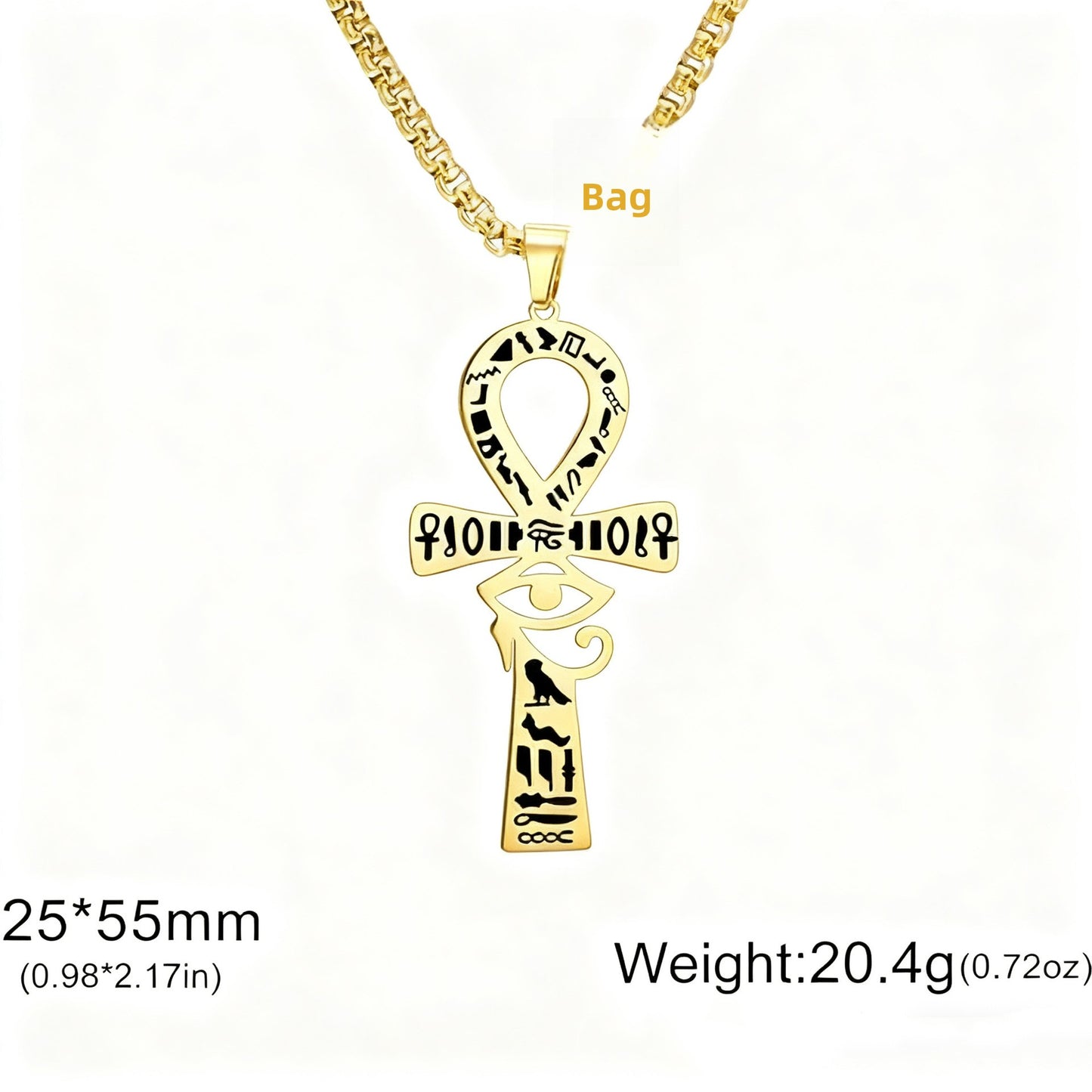 Cross Necklace For Men And Women In Steel Color, 1 Piece Pendant Jewelry