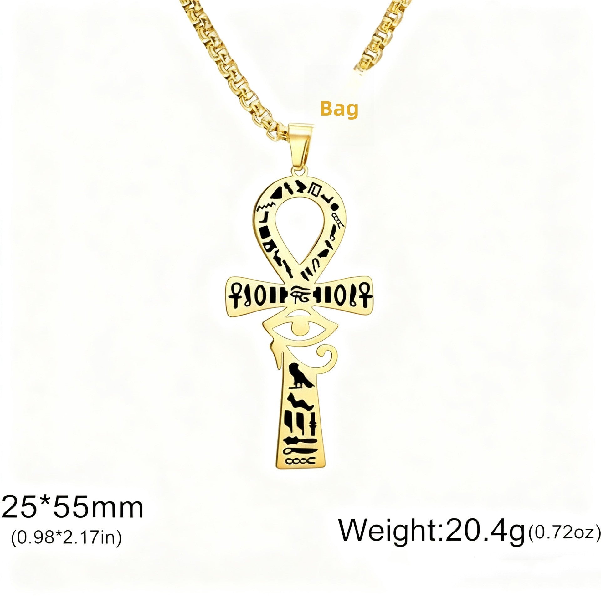 Cross Necklace For Men And Women In Steel Color, 1 Piece Pendant Jewelry