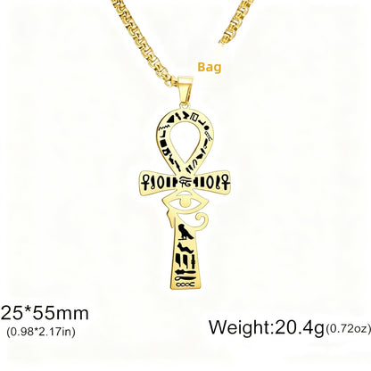 Cross Necklace For Men And Women In Steel Color, 1 Piece Pendant Jewelry