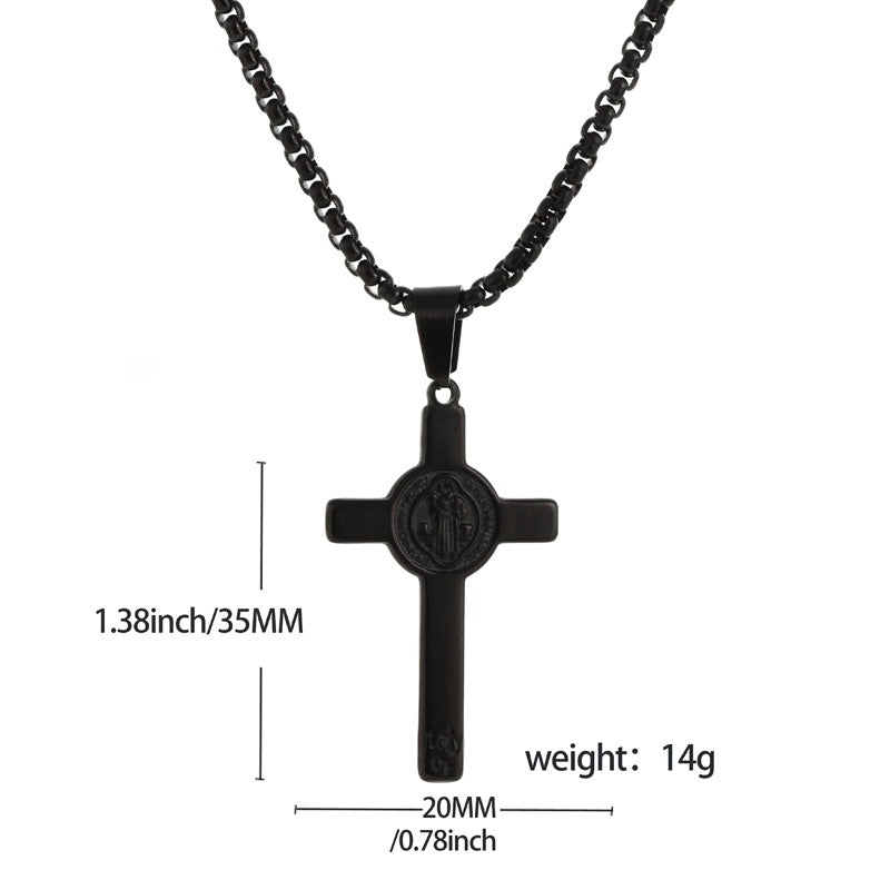 Cross Necklace For Everyday Wear In Steel Color Featuring Durable And Stylish Design