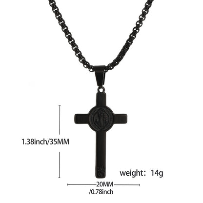 Cross Necklace For Everyday Wear In Steel Color Featuring Durable And Stylish Design