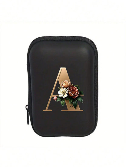 Unisex Square Polyester Digital Bag Featuring Letter Pattern, Waterproof Small Square Bag