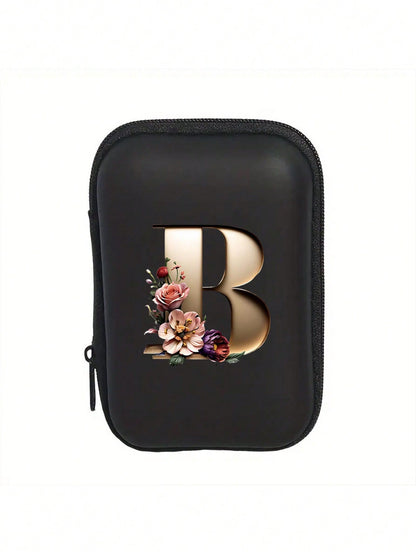 Unisex Square Polyester Digital Bag Featuring Letter Pattern, Waterproof Small Square Bag