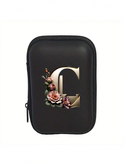 Unisex Square Polyester Digital Bag Featuring Letter Pattern, Waterproof Small Square Bag