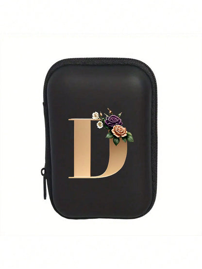Unisex Square Polyester Digital Bag Featuring Letter Pattern, Waterproof Small Square Bag