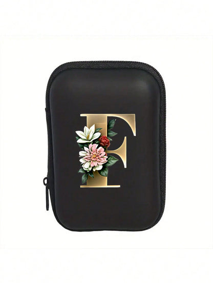 Unisex Square Polyester Digital Bag Featuring Letter Pattern, Waterproof Small Square Bag