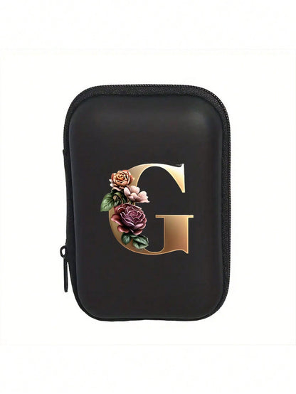 Unisex Square Polyester Digital Bag Featuring Letter Pattern, Waterproof Small Square Bag