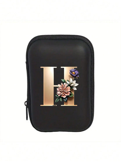 Unisex Square Polyester Digital Bag Featuring Letter Pattern, Waterproof Small Square Bag