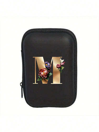 Unisex Square Polyester Digital Bag Featuring Letter Pattern, Waterproof Small Square Bag