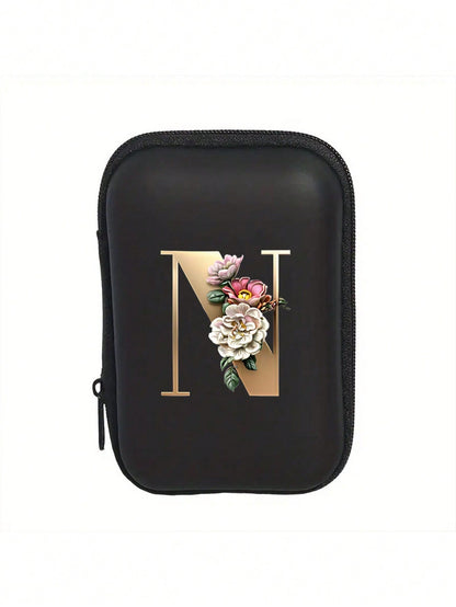 Unisex Square Polyester Digital Bag Featuring Letter Pattern, Waterproof Small Square Bag
