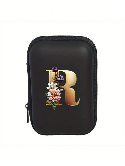 Unisex Square Polyester Digital Bag Featuring Letter Pattern, Waterproof Small Square Bag