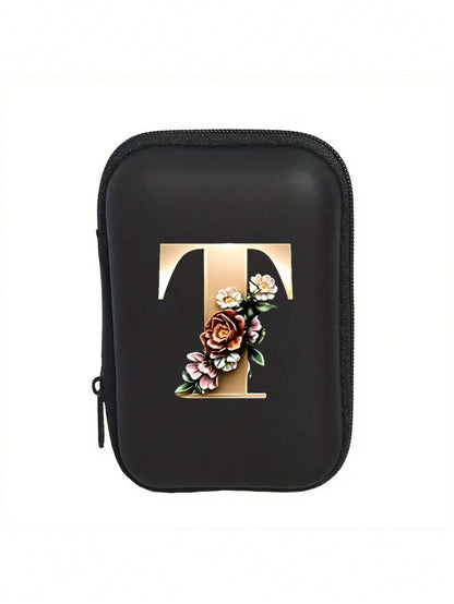 Unisex Square Polyester Digital Bag Featuring Letter Pattern, Waterproof Small Square Bag