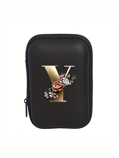 Unisex Square Polyester Digital Bag Featuring Letter Pattern, Waterproof Small Square Bag