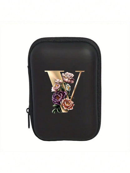 Unisex Square Polyester Digital Bag Featuring Letter Pattern, Waterproof Small Square Bag