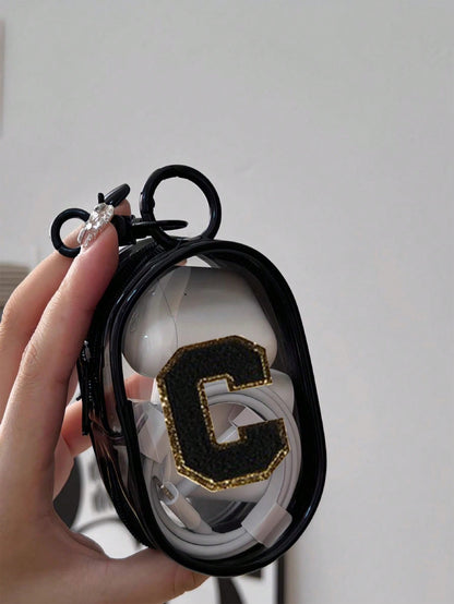 Unisex Square Letter Pattern Polyester Digital Bag With Waterproof Feature, Suitable For All Seasons