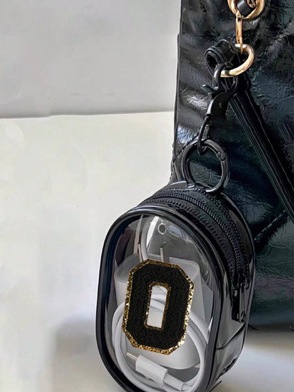 Unisex Square Letter Pattern Polyester Digital Bag With Waterproof Feature, Suitable For All Seasons