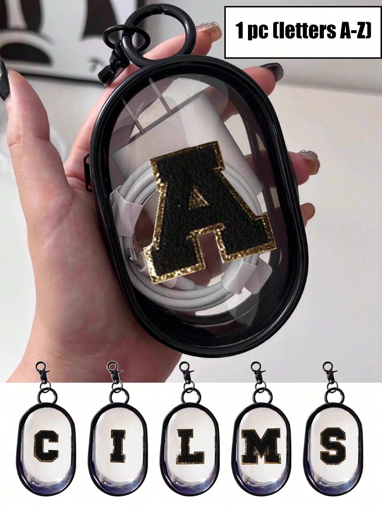 Unisex Square Letter Pattern Polyester Digital Bag With Waterproof Feature, Suitable For All Seasons