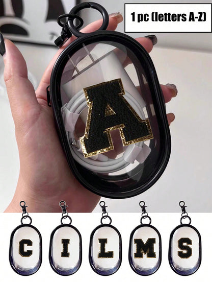 Unisex Square Letter Pattern Polyester Digital Bag With Waterproof Feature, Suitable For All Seasons