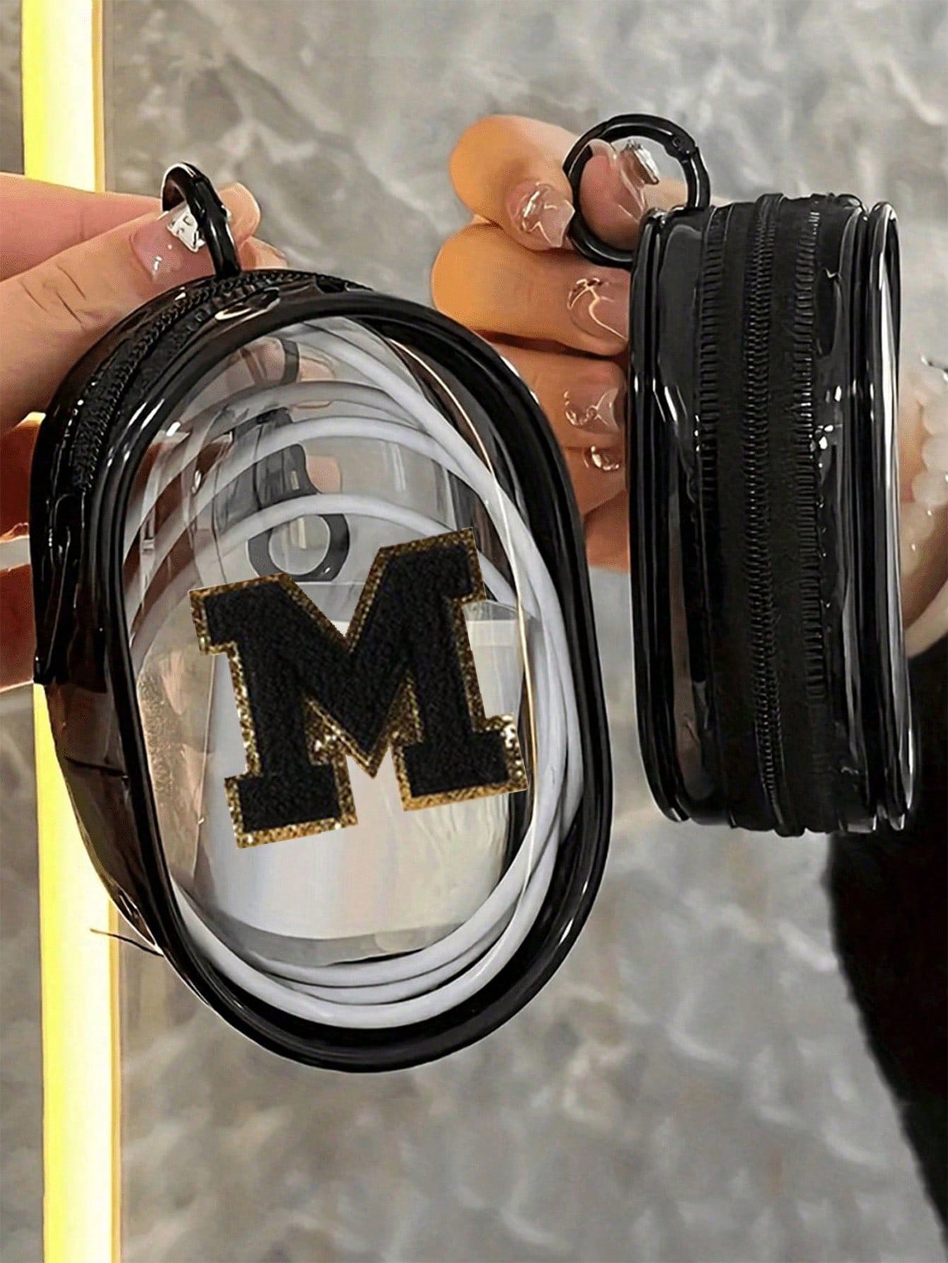 Unisex Square Letter Pattern Polyester Digital Bag With Waterproof Feature, Suitable For All Seasons