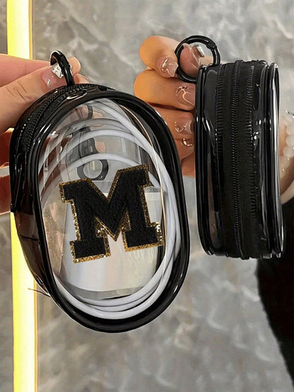 Unisex Square Letter Pattern Polyester Digital Bag With Waterproof Feature, Suitable For All Seasons
